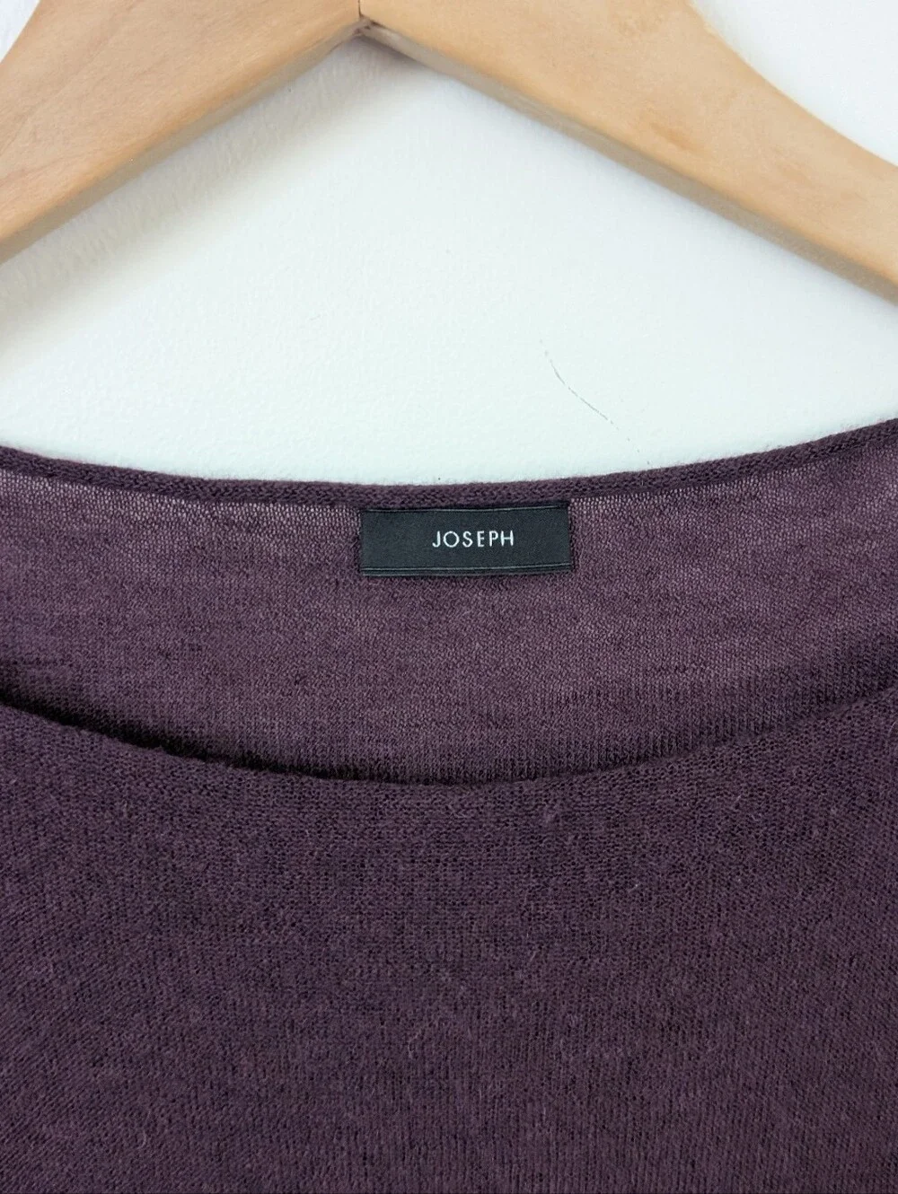 Joseph 100% Fine Cashmere Tunic Long Sweater Aubergine Purple Color M Medium